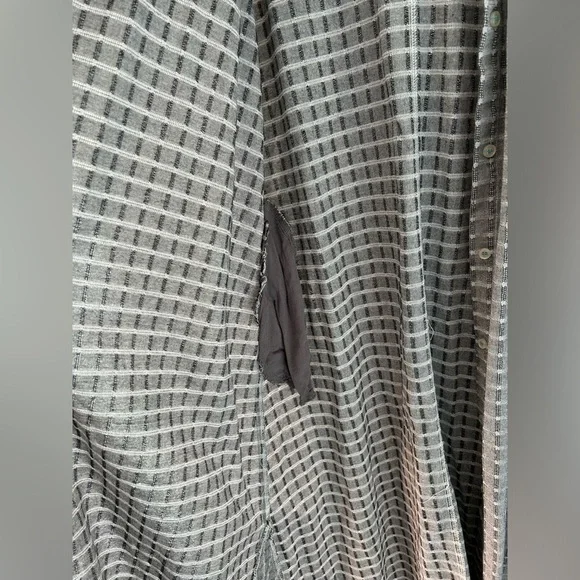 Ethereal Plaid Collared High Low sleeveless button up dress women’s size Large - Picture 7 of 12